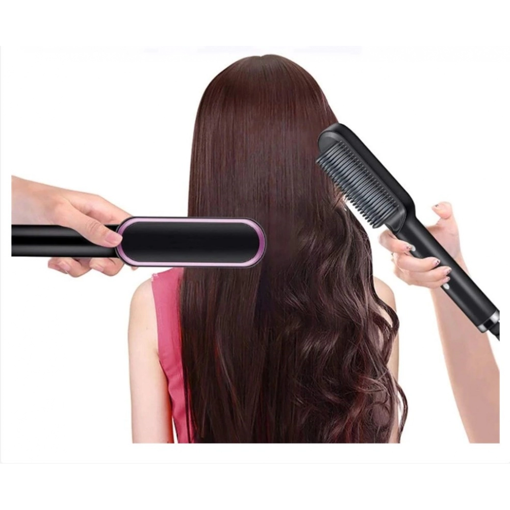 Thermostatic hair straightener Comb 5 temperature settings Straightening brush Quick heat professional hair straightening brush